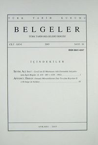 Belgeler Dergisi Sayı 30