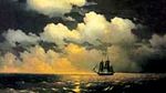 Rus Donanmasına Dönen Macera Gemisi-1848 / Ivan Konst. Aivazovsk (AIK 007-60x110) (Çerçevesiz)