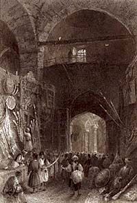 Kapalıçarşı Silah Pazarı / William Henry Barrlett (GRV 056-30x45) (Çerçevesiz)