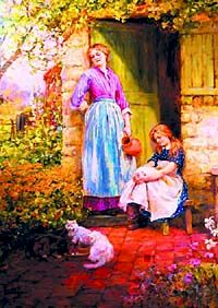 Bahçede Beslenme Saati 500 Parça (34x48-Kod:3509)