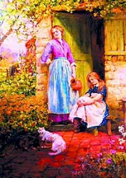 Bahçede Beslenme Saati 500 Parça (34x48-Kod:3509)