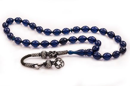 Sıkma Kehribar - Koyu Bordo-Mavi (SK25)