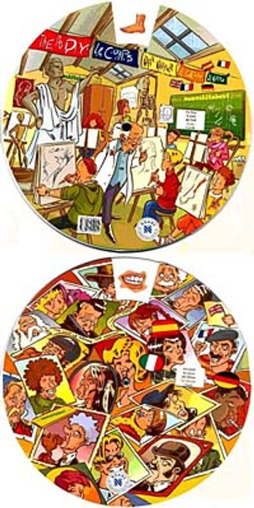 Kelime Çarkı - İnsan Vücudu ve Yüzü (İngilizce, İspanyolca, Almanca, Fransızca, İtalyanca)