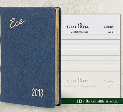 2013 Ece Ajanda - Muhtıra Serisi 1D Cep (Ürün Kod:1) Lacivert