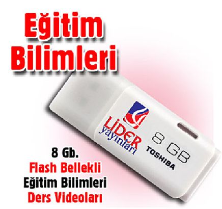 KPSS Eğitim Bilimleri 8 Gb Flash Bellekli Ders Videoları (Kod:FL-111-EB)