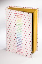 Kitap Şeklinde Ahşap Hediye Kutu Aşkın Dili - 24 Dil-Kalp Puantiyeli