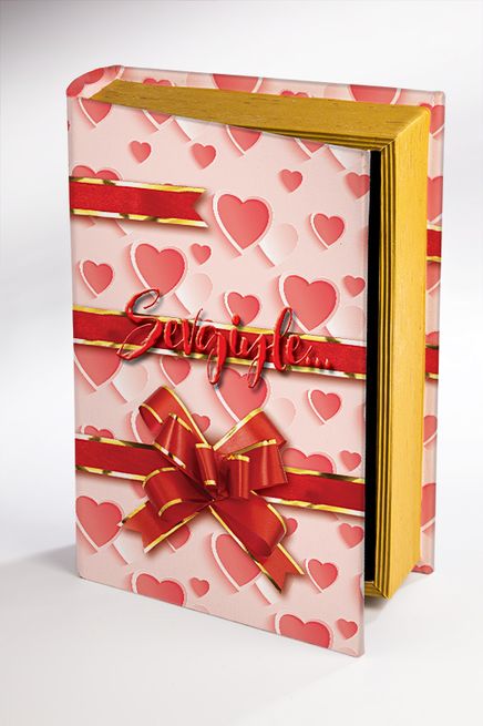 Kitap Şeklinde Ahşap Hediye Kutu Aşkın Dili - Sevgiyle