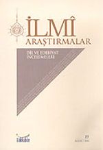 Bahar-2005 Sayı 19 / İlmi Araştırmalar Dil ve Edebiyat İncelemeleri Dergisi