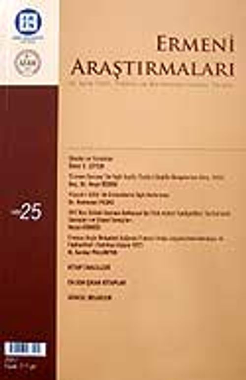 Sayı:25 Ermeni Araştırmaları-2007