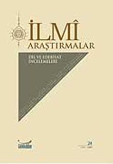 Güz-2007 Sayı 24 / İlmi Araştırmalar Dil ve Edebiyat İncelemeleri Dergisi