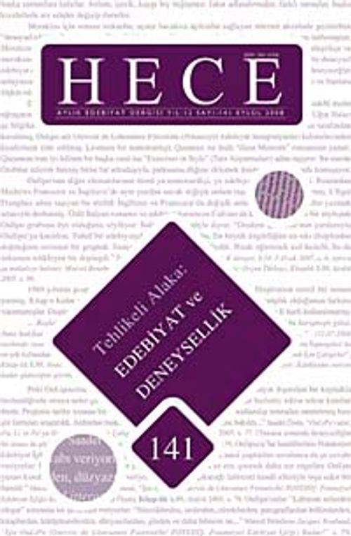 Sayı:141 Eylül 2008 Hece Aylık Edebiyat Dergisi
