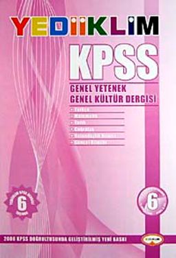 KPSS Genel Yetenek-Genel Kültür Dergisi-6