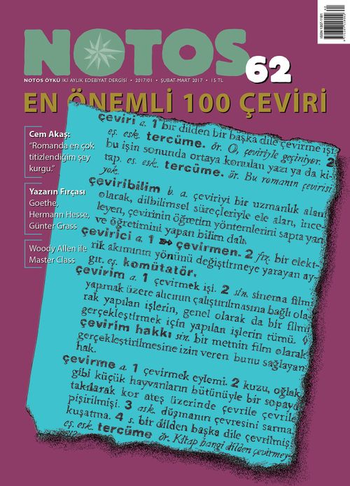 Notos Öykü İki Aylık Edebiyat Dergisi Şubat-Mart Sayı :62