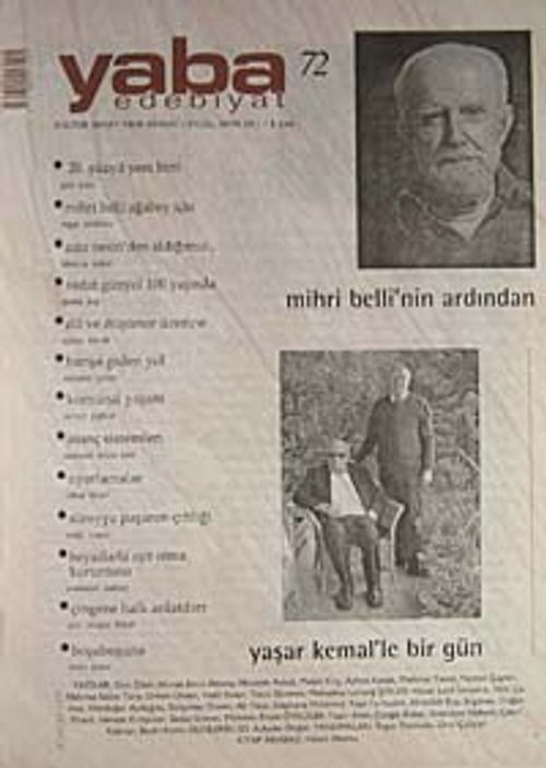Yaba Edebiyat Sayı:72 Eylül - Ekim 2011