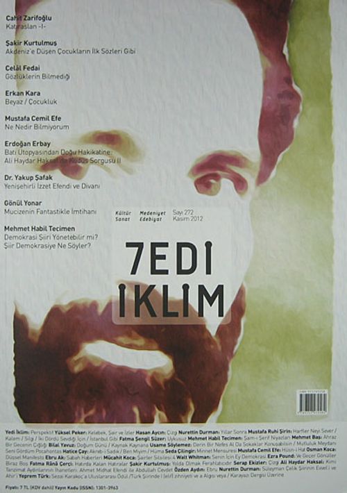 Sayı :272 Kasım 2012 Kültür Sanat Medeniyet Edebiyat Dergisi