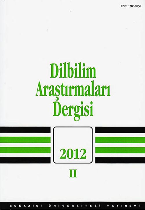 Dilbilim Araştırmaları 2012 / 2