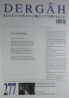 Dergah Edebiyat Sanat Kültür Dergisi Sayı:277 Mart 2013