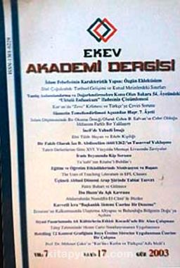 EKEV Akademi Dergisi-Sayı:17/Güz 2003 (1-G-43)