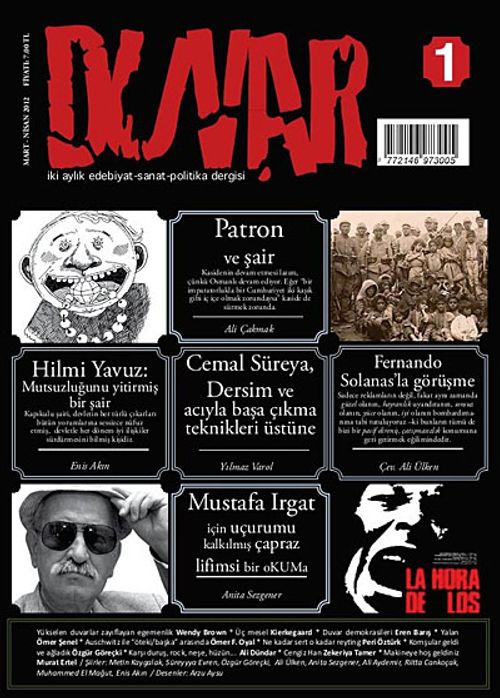 Duvar İki Aylık Edebiyat-Sanat-Politika Dergisi Sayı:1 Mart - Nisan 2012