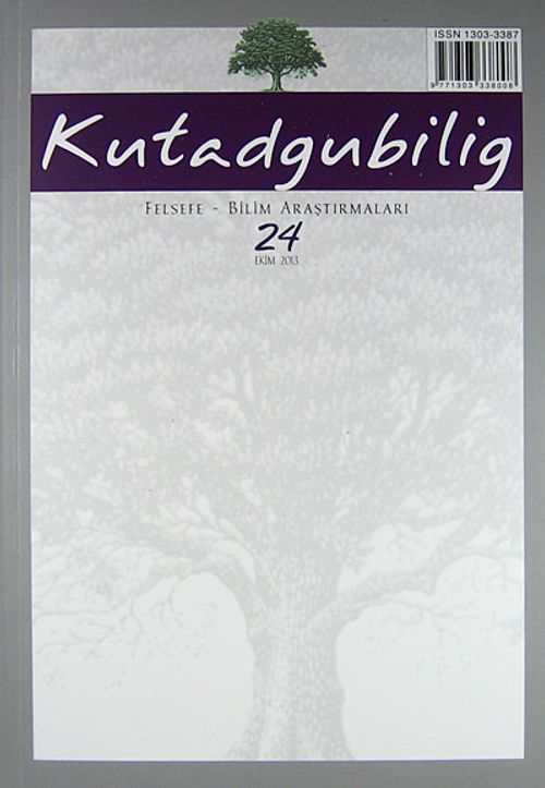 Kutadgubilig Felsefe-Bilim Araştırmaları Dergisi Sayı 24 Ekim 2013