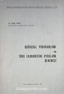 Doğrusal Programlama ve Türk Ekonomisine Uygulama Denemesi (2-B-17)