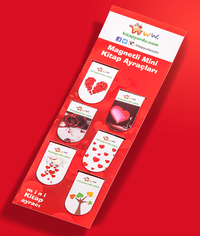 Magnetli Mini Kitap Ayraçları / Aşk Temalı