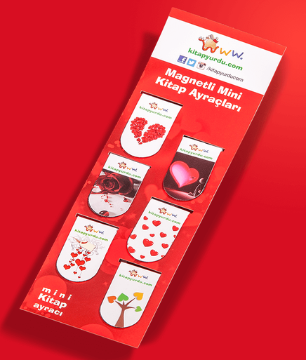 Magnetli Mini Kitap Ayraçları / Aşk Temalı