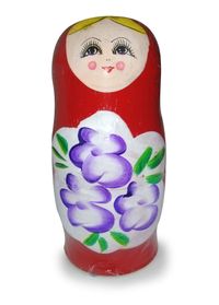 Matruşka Ahşap Bebek 7'li (Krmızı)