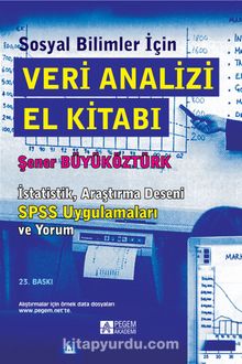 Sosyal Bilimler İçin Veri Analizi El Kitabı - Yard. Doç.Dr. Şener Büyüköztürk