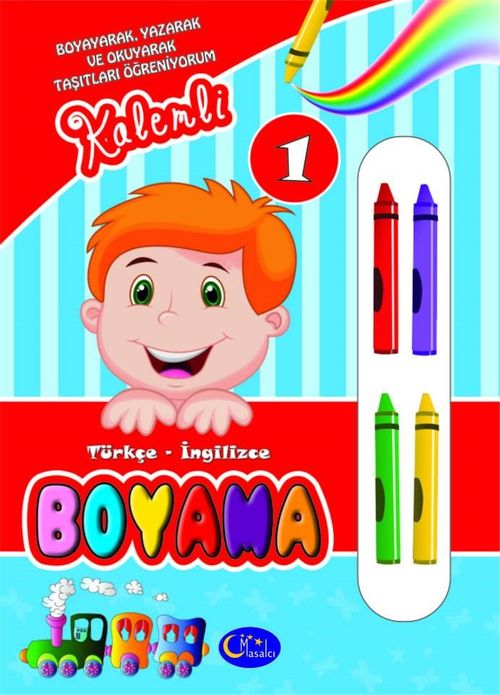 Kalemli Boyama 1 / Türkçe-İngilizce Taşıtları Öğreniyorum 