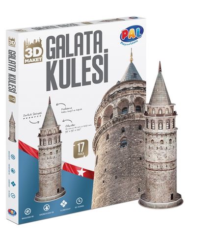 Galata Kulesi 3D Boyutlu Puzzle (17 Parça)