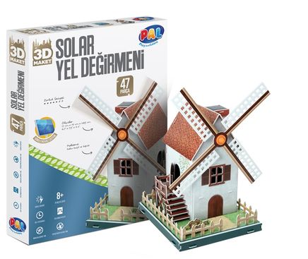 Solar Yel Değirmeni 3D Puzzle (47 Parça)