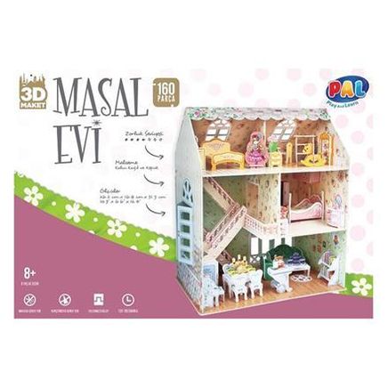 Sara Masal Evi 3D Puzzle (96 Parça)