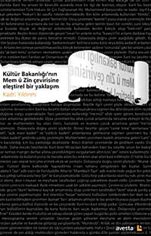 Kültür Bakanlığı'nın Mem ü Zin Çevirisine Eleştirel Bir Yaklaşım
