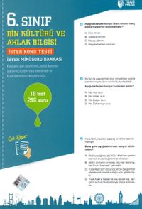 6. Sınıf Din Kültürü ve Ahlak Bilgisi Yaprak Test Çek Kopar