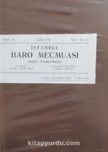 İstanbul Baro Macmuası Sayı:62-2 Şubat 1932 (4-G-5)