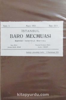 İstanbul Baro Macmuası Sayı:53-5 Mayıs 1931 KOD: 4-G-4                         