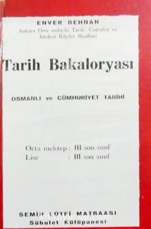Tarih Bakaloryası Osmanlı ve Cumhuriyet Tarihi (1-G-55)