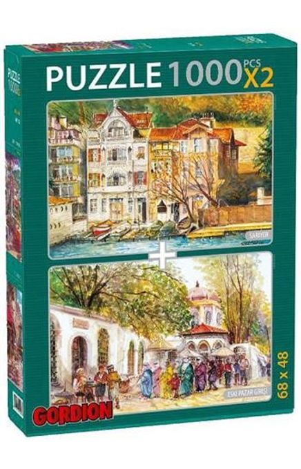 Sarıyer-Eski Pazar Girişi 2x1000 Parça Puzzle Takım