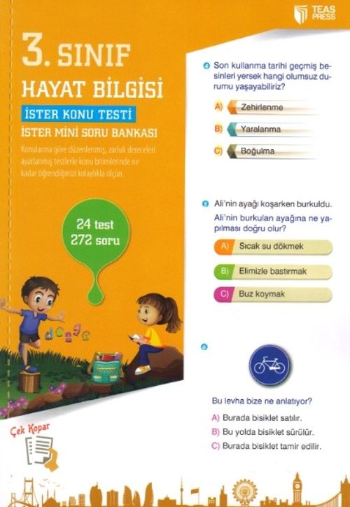 3. Sınıf Hayat Bilgisi Yaprak Test Çek Kopar