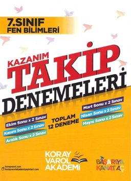 7. Sınıf Fen Bilimleri Kazanım Takip Denemeleri 