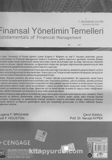 Finansal Yönetimin Temelleri - Fundamentals of Financial