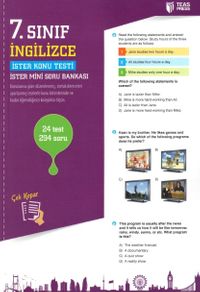 7. Sınıf İngilizce Yaprak Test Çek Kopar 