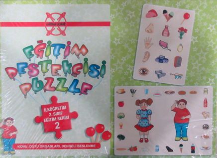 Eğitim Destekçisi Puzzle - İlköğretim 2. Sınıf Eğitim Serisi 2 / Duyu Organları, Dengeli Beslenme 