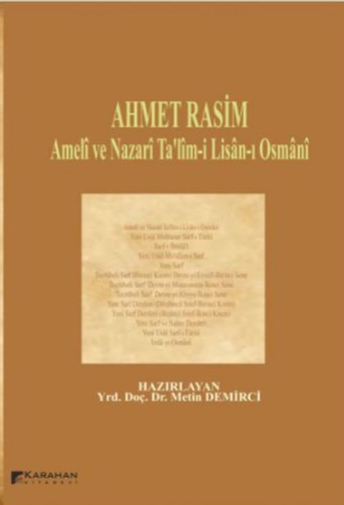 Ahmet Rasim Ameli ve Nazari Ta'lim-i Lisan-ı Osmani / 14-A-67