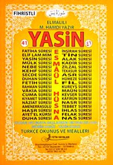 41 Yasin Fihristli (Büyük Boy) Kod:F015