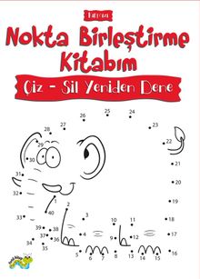 Nokta Birleştirme Kitabım Kırmızı / Çiz - Sil Yeniden Dene