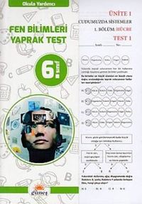 6. Sınıf Fen Bilimleri Yaprak Test 