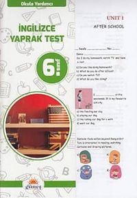 6. Sınıf İngilizce Yaprak Test 