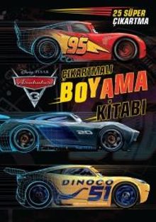 Arabalar 3 Çıkartmalı Boyama Kitabı